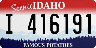 ID license plate I416191