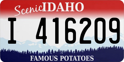 ID license plate I416209