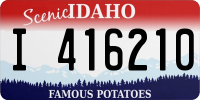ID license plate I416210