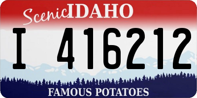 ID license plate I416212