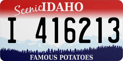 ID license plate I416213