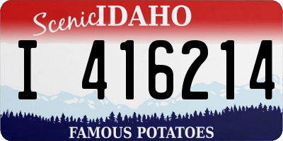 ID license plate I416214