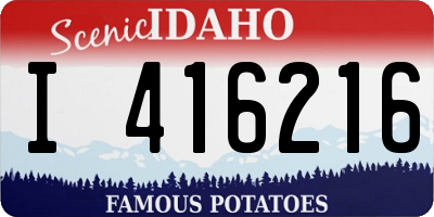 ID license plate I416216