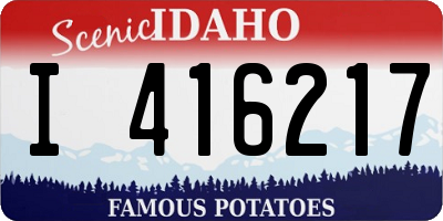 ID license plate I416217