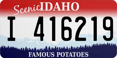 ID license plate I416219