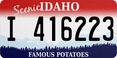 ID license plate I416223