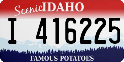 ID license plate I416225