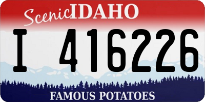 ID license plate I416226