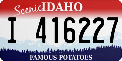 ID license plate I416227