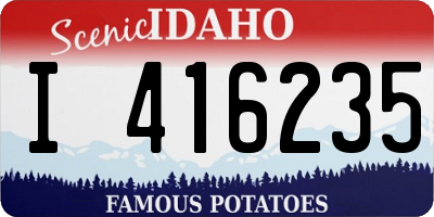 ID license plate I416235