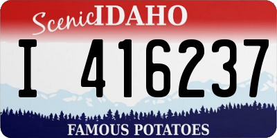 ID license plate I416237