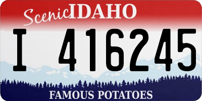 ID license plate I416245