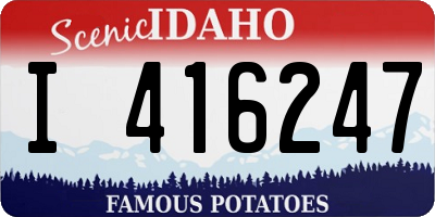 ID license plate I416247