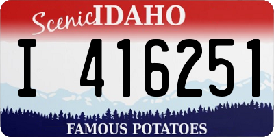 ID license plate I416251