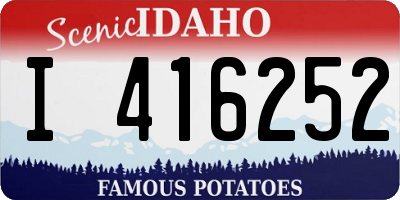 ID license plate I416252