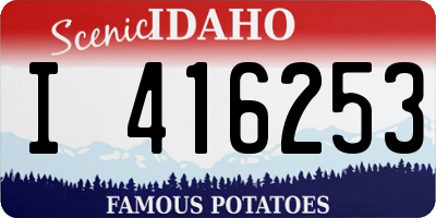 ID license plate I416253