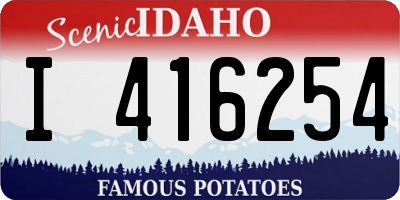 ID license plate I416254