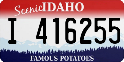 ID license plate I416255