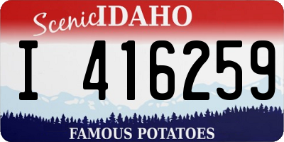 ID license plate I416259