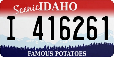 ID license plate I416261