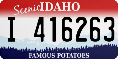 ID license plate I416263