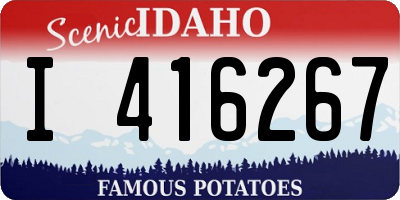 ID license plate I416267