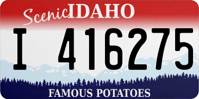 ID license plate I416275