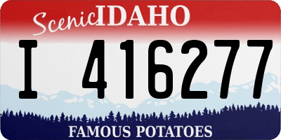 ID license plate I416277
