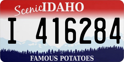 ID license plate I416284