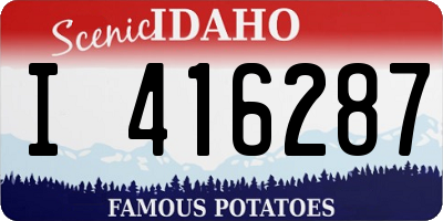 ID license plate I416287