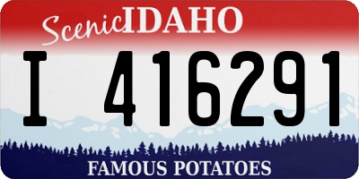 ID license plate I416291