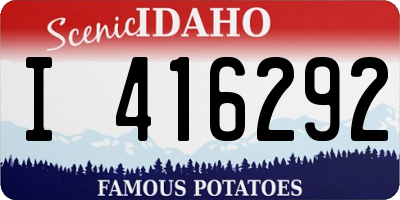 ID license plate I416292