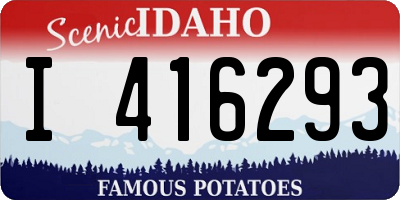ID license plate I416293