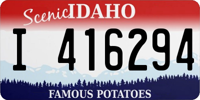 ID license plate I416294