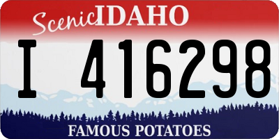 ID license plate I416298