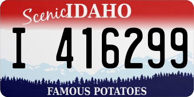 ID license plate I416299