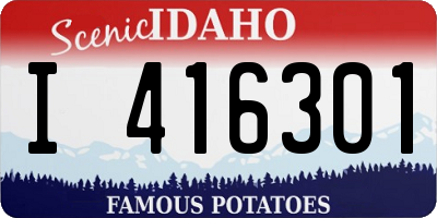 ID license plate I416301