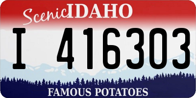 ID license plate I416303