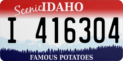ID license plate I416304