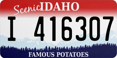 ID license plate I416307