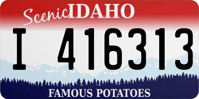 ID license plate I416313