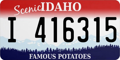 ID license plate I416315