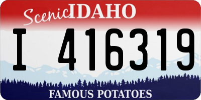 ID license plate I416319