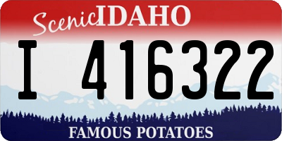 ID license plate I416322