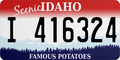 ID license plate I416324