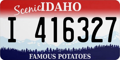 ID license plate I416327