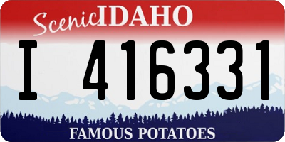 ID license plate I416331