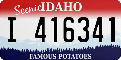 ID license plate I416341