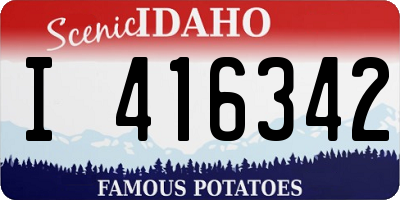 ID license plate I416342