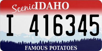 ID license plate I416345